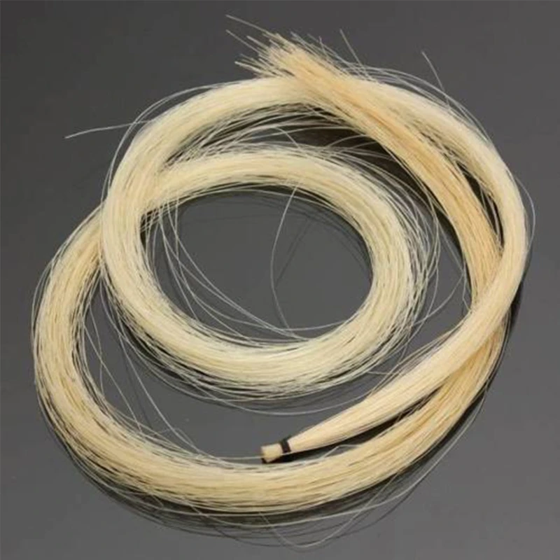 1pc 79cm Natural White Horse Hair Erhu Bow Hairs Musical Instrument Parts 87HF