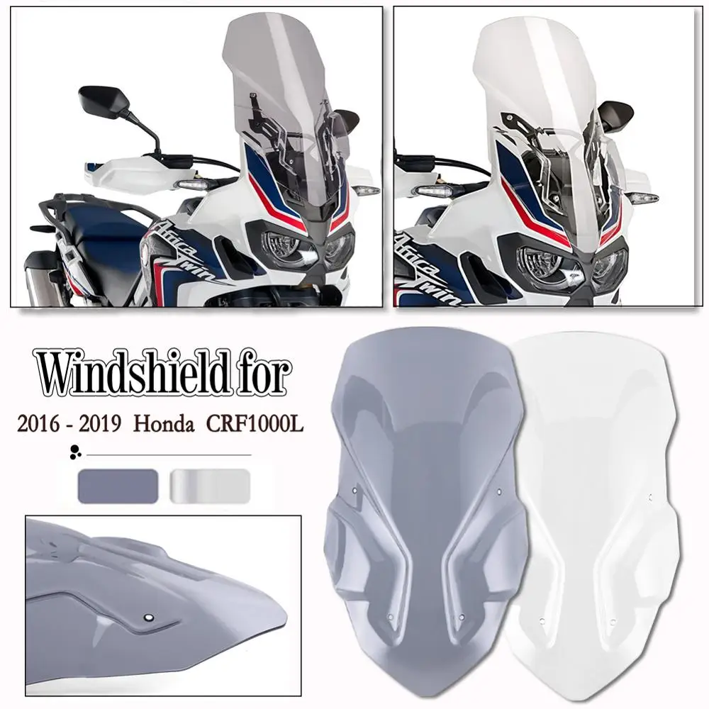 

For Honda CRF1000L Windscreen 2016 2017 2018 2019 CRF 1000L Africa Twin Flyscreen Front Headlight Windshield Wind Deflector