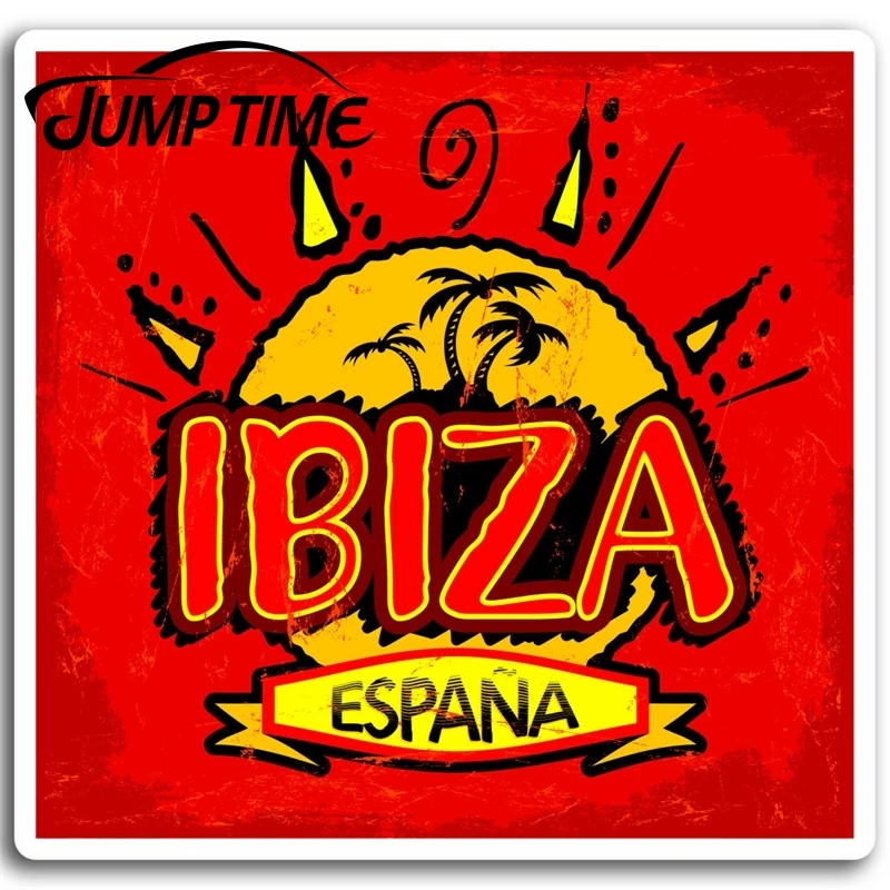 Jump Time   Ibiza Spain Vinyl Stickers Travel Sun Sticker Laptop Luggage Waterproof Car Decal Window Bumper Auto Accessories