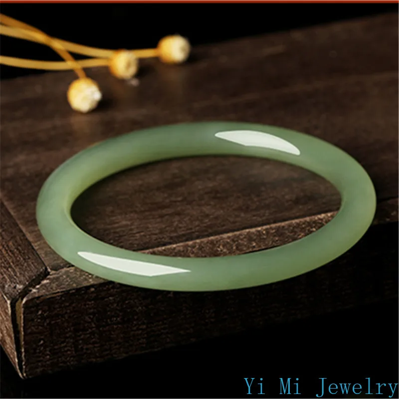 Natural Jade White Jade Fine Round Bracelet Seiko Fine Hand Ring Jade Bracelet Bangles with Designer Charms Bracelets for Women