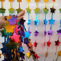 New Star Wave Point Star Rain Silk Curtain Birthday Party Background Wall Wedding Decoration Dessert Table Layout Supplies