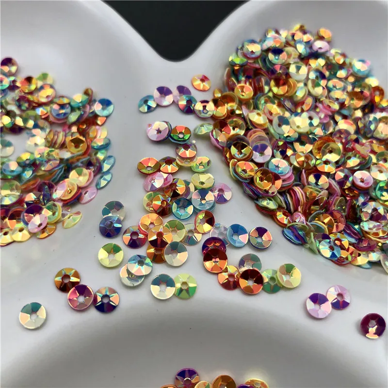 30g 3mm 4mm 5mm PVC Deep Cup Sequins Glitter Paillettes For Clothes,Hat,Shoes.Kids DIY.Crafts Handmade Accessory Wholesale