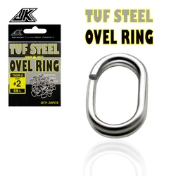 JK Fishing Rings Stainless Steel Split Rings High Quality Strengthen Solid Ring Lure Connecting Ring Fishing Accessories
