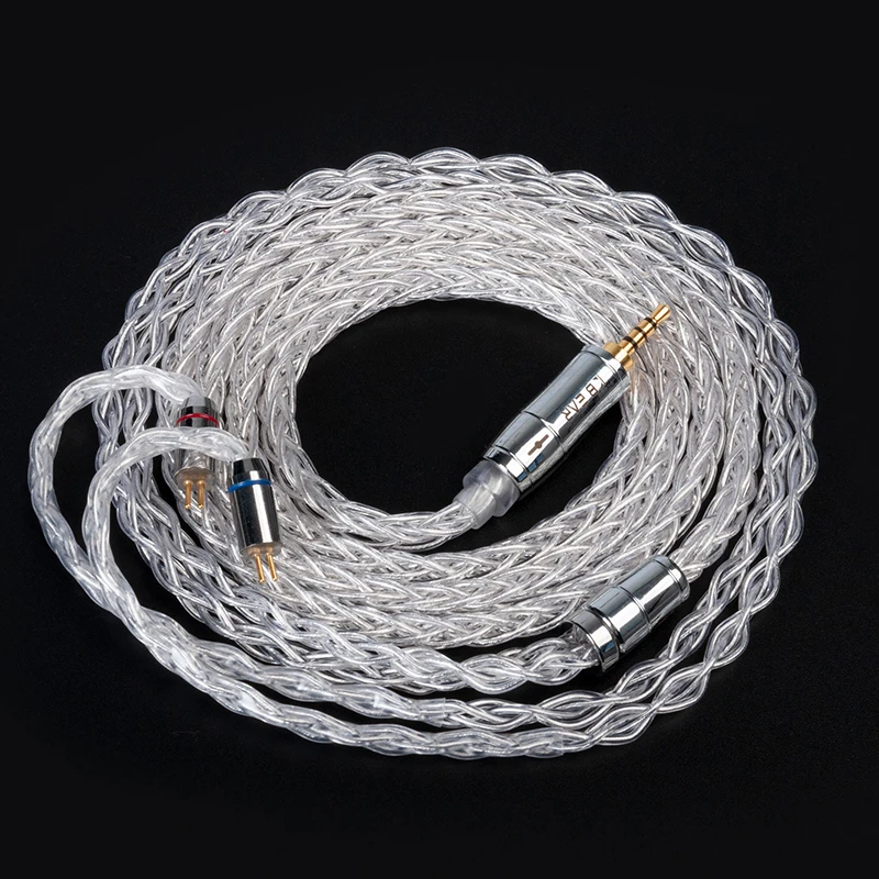 Keephifi kbear limpid Pro สายเคเบิลเงินแท้8แกน2.5/3.5/4.4มม. พร้อม mmcx/ 2PIN/QDC /tfz สำหรับหูฟัง KZ moondrop kbear