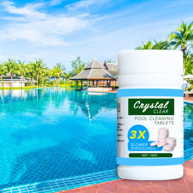 100 Pieces Of Swimming Pool Instant Disinfection Tablets Chlorine Dioxide Effervescent Tablets Chlorine Ingots Disinfectant