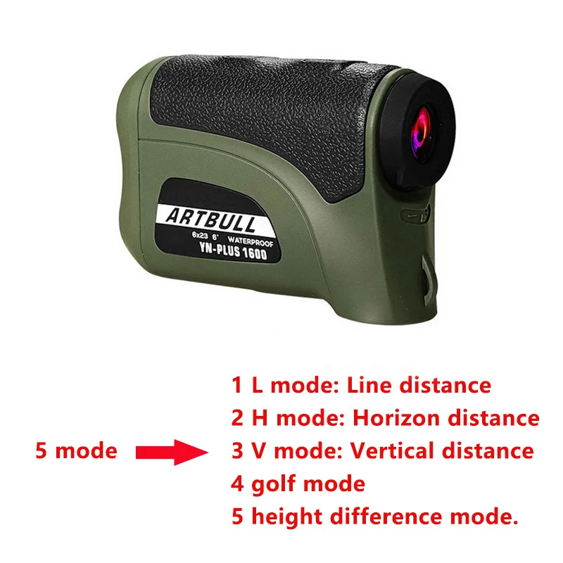 ARTBULL Laser Rangefinder 1600M 2000M Distance Meter Golf rangefinder with Slope Adjusted Flag-Lock