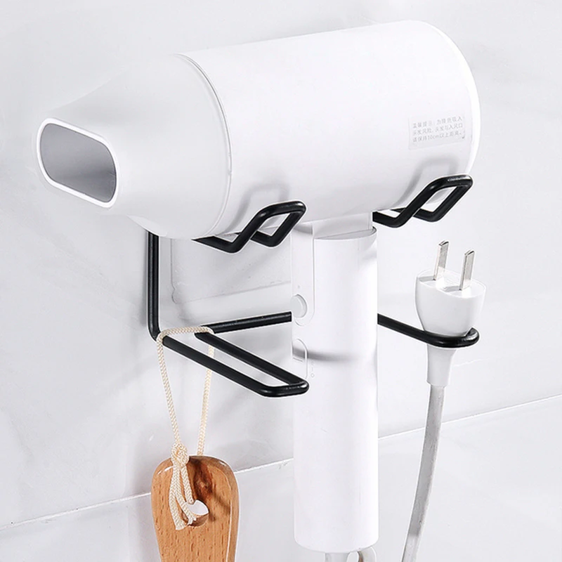 VEKE Stainless steel hair dryer holder wall mounted for bathroom  Organizer , dyson storage rack stand hair dryer tool holder