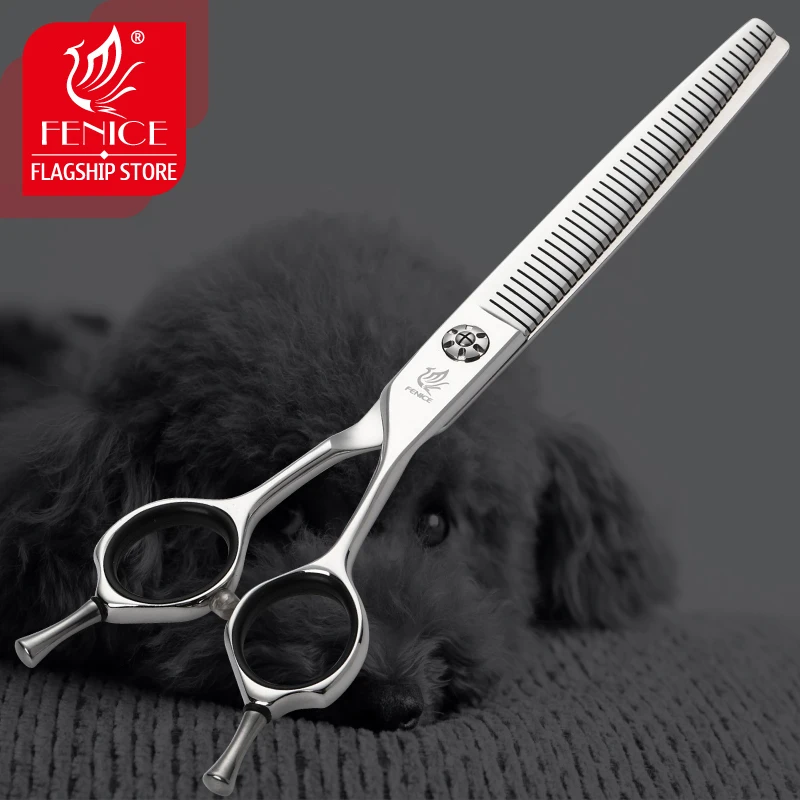 Imagem -02 - Fenice Polegada Pet Dog Grooming Tesoura Cão Tesoura Traceless Dente Desbaste Tesouras para Cães Produtos 70 80 Rate