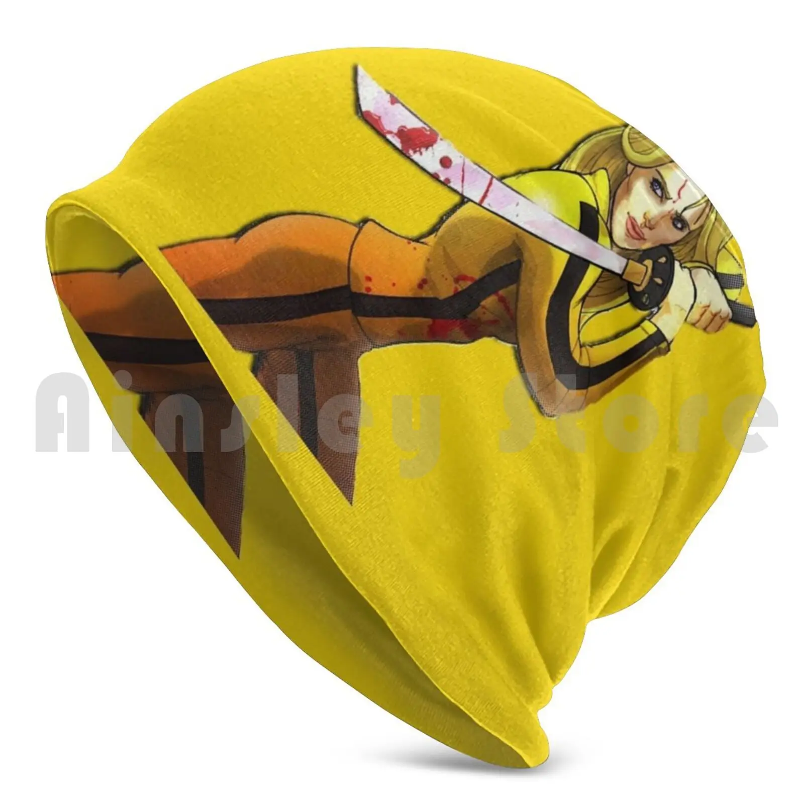 Kill Bill Beanie Hedging Cap DIY Print Cushion Kill Bill Tarantino Uma Thurman Movie Cinema