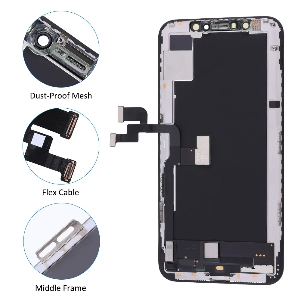 LCD Incell testato al 100% per iPhone X XR XS 11 12 Pro MaxDisplay Replacemeent con Touch 3D per iPhone X XS MAX 11 12 LCD