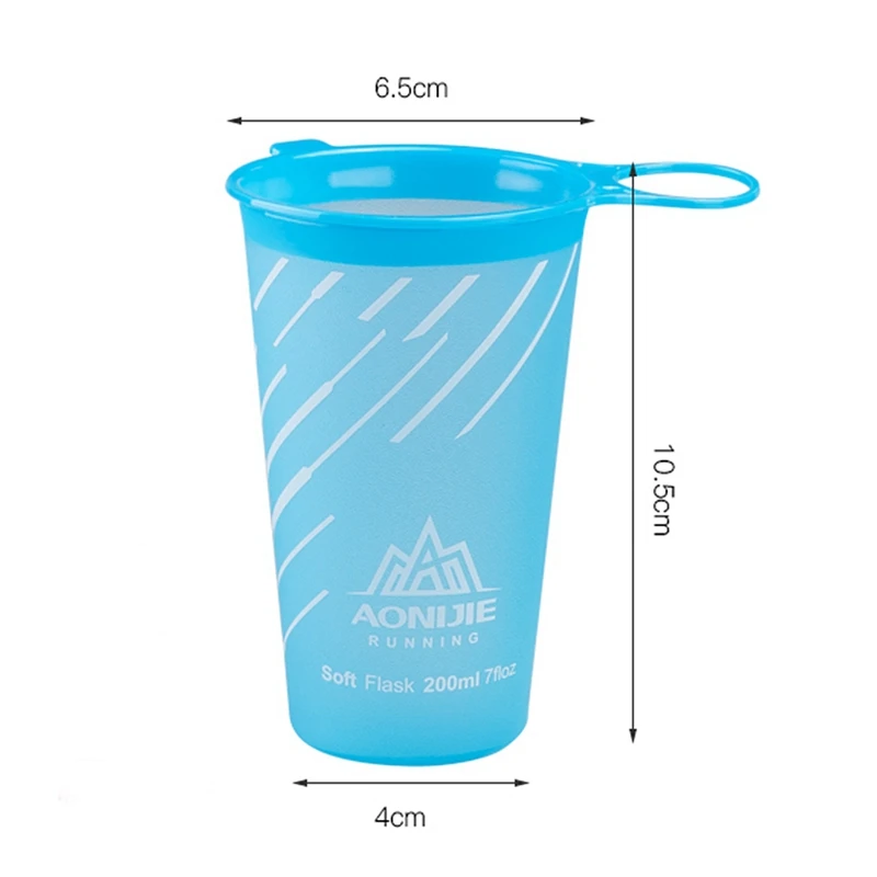 AONIJIE Foldable Soft Cup BPA Free Water Bag Non Toxic TPU Ultralight For Outdoor Sports Marathon Cycling Trailing Running