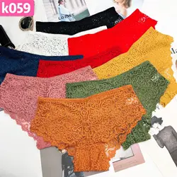 2022 New Women's Underwear Sexy Lace Panties Fashion Comfort Hollow Out Briefs Mid Waist Seamless Underpants Female Lingerie