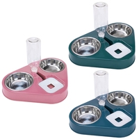 500ML Dog Water Bottle Dog Feeder Bowl Cat Automatic Drinking Bowl Cat Food Bowl Pet Stainless Steel Double Bowl Pet Feeder