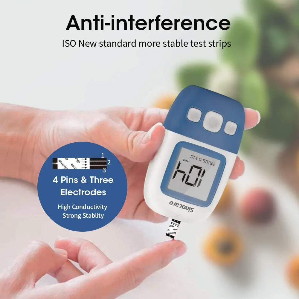 Sinocare Sicher AQ Engel Blut Glucose Meter Glucometer Kit Diabetes Tester 125 Teststreifen Lanzetten Medizinische Blut Zucker Meter