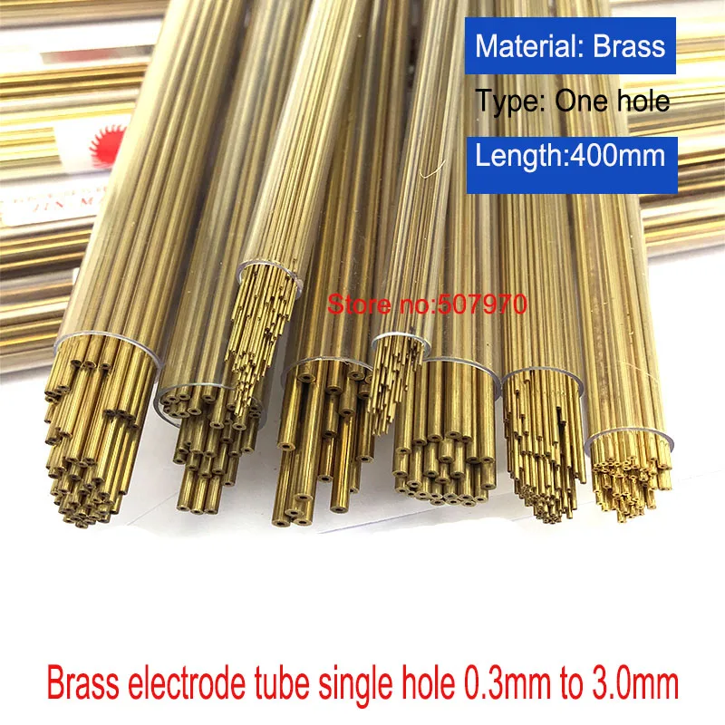 Drilling Machine Brass Electrode Tube Ziyang Single Hole 0.5/0.8/0.9/1.0/1.5*400mm Die for EDM Electrode Hole Machine