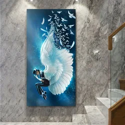 5D Diamond Painting Angel Wings Michael Jackson DIY Round Square Diamond Picture Rhinestone Embroidery Beads Cross Stitch Kits