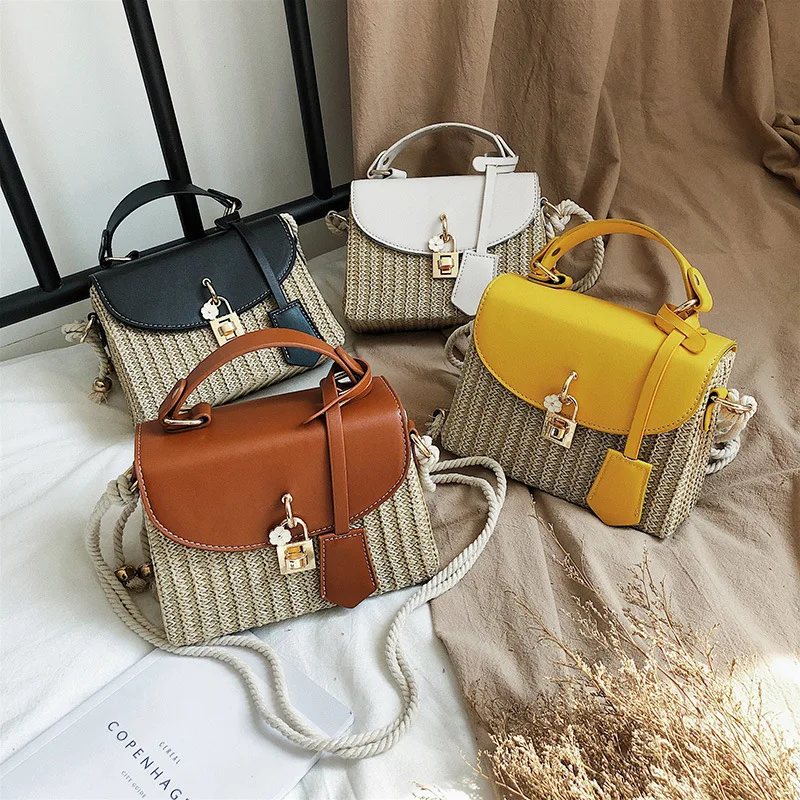 New Summer Straw Beach Weave Bag Women Crossbody Bags 2022 Fashion Handbag Ladies Messenger Bag Evening Clutches Female Purse