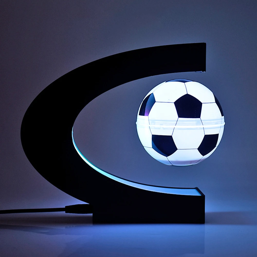 Novelty Magnetic Levitation Football Night Lamp Electronic Antigravity Sports Soccer Light for Office Room Bedside Desktop Decor