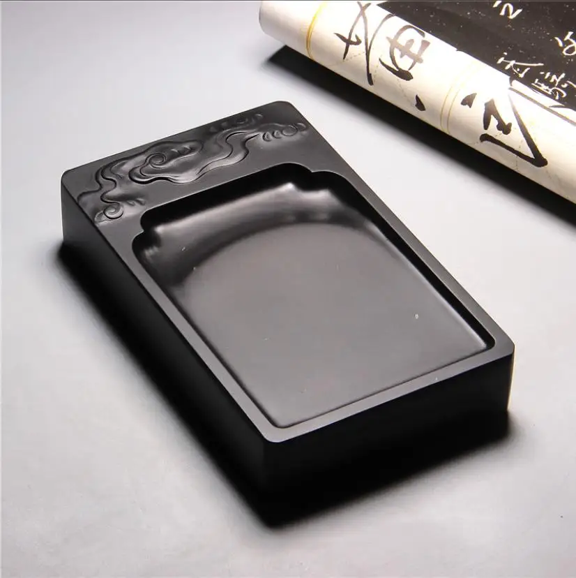 1pc Natural She Ink Stone Yun Wen Inkstone Inkslab Calligraphy Painting Tool Gift Collection