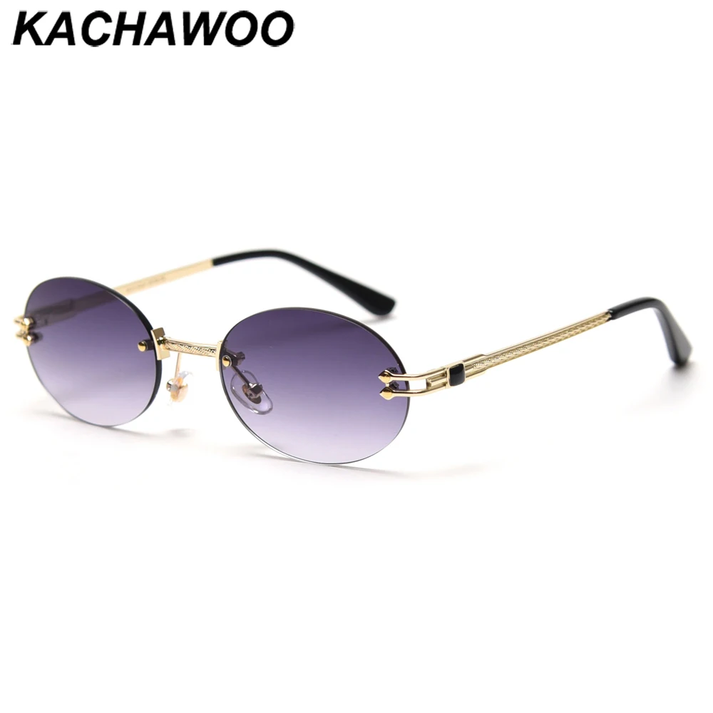 Kachawoo retro sunglasses oval men small frame round sun glasses women retro red green mirror vintage shades party gift uv400