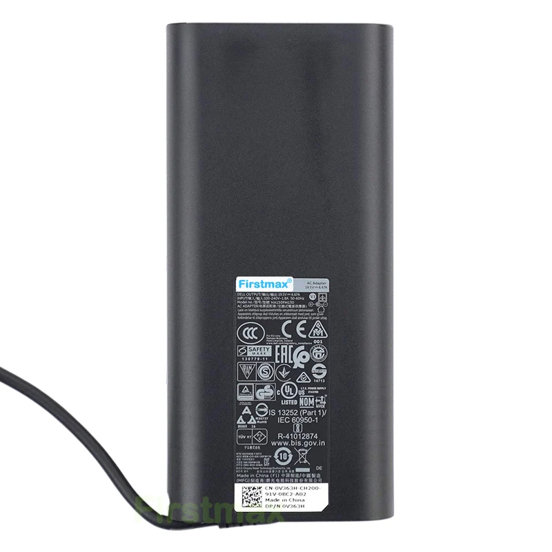 130W Charger for Dell Inspiron 16 7610 Vostro 16 7620 HA130PM130 RN7NW TX73F ADP-130EB BA 19.5V 6.67A 6.7A Laptop Power Adapter