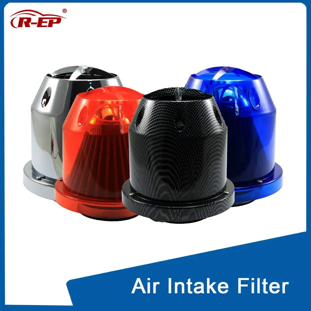 

R-EP Air Filter Car 76mm 3inch Carbon High Flow Cold Air Intake Filters High Performance for Universal Car Air purifier Washable