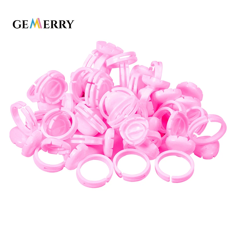 100 pcs/lot False Eyelash Glue Cups Disposable PP V-groove Design Glue Holder Nail Tattoo Ink Cup Tools for Eyelash Extension