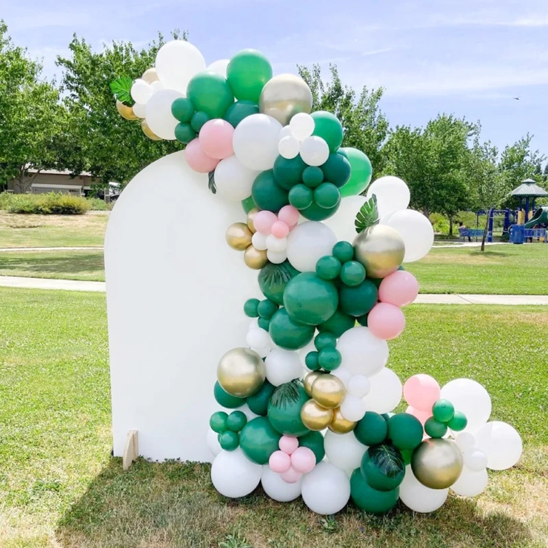 137Pcs Christmas Decoration Green Gold Latex Balloons Garland Arch Kit Outdoor New Year Party Ballon Toy Wedding Birthday Globos