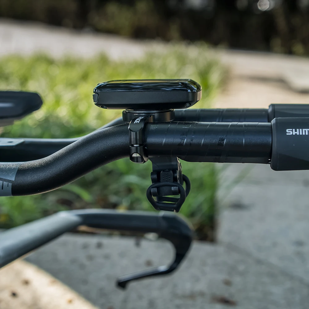 حامل كمبيوتر بمقود ZRACE TT - أسود، حامل تثبيت أمامي خارجي لكاميرا iGPSPORT Garmin Bryton GoPro CATEYE