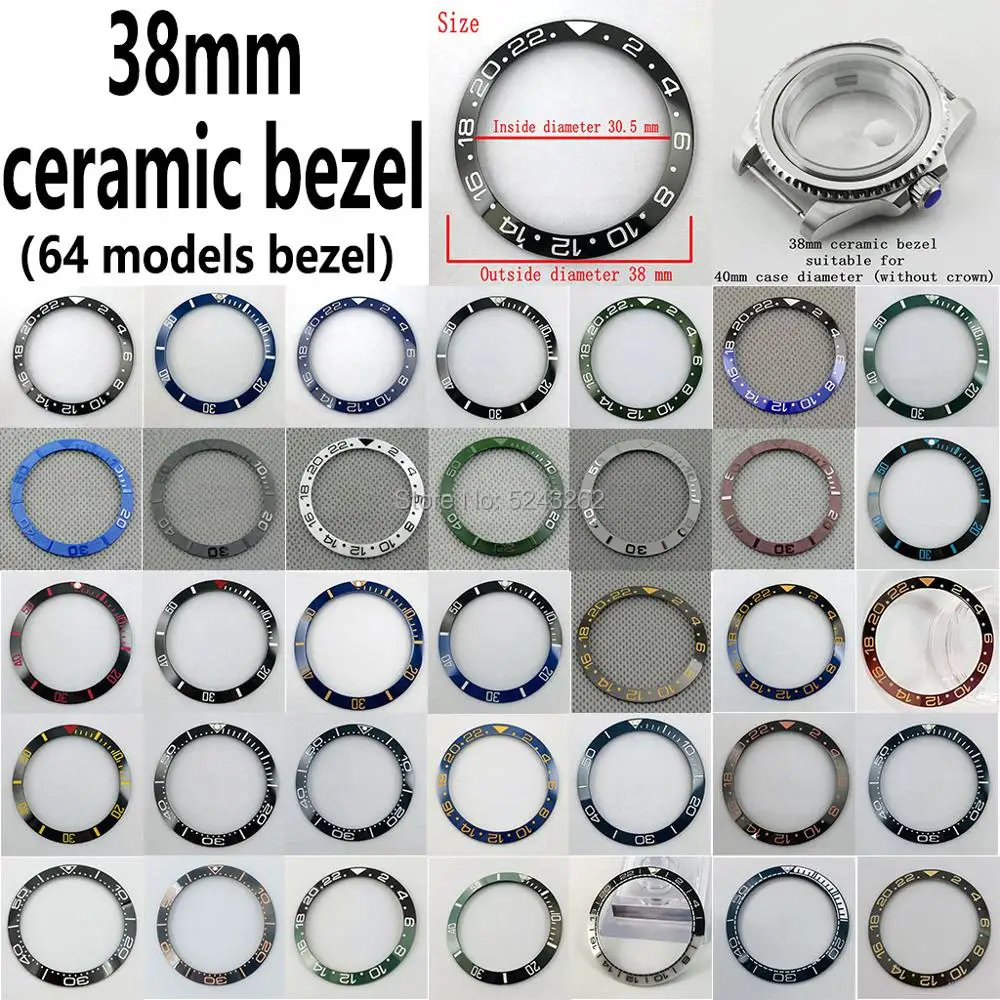 Miuksi 38mm Keramik-Uhrenlünette passend für 40mm Uhrengehäuse – Detail 1