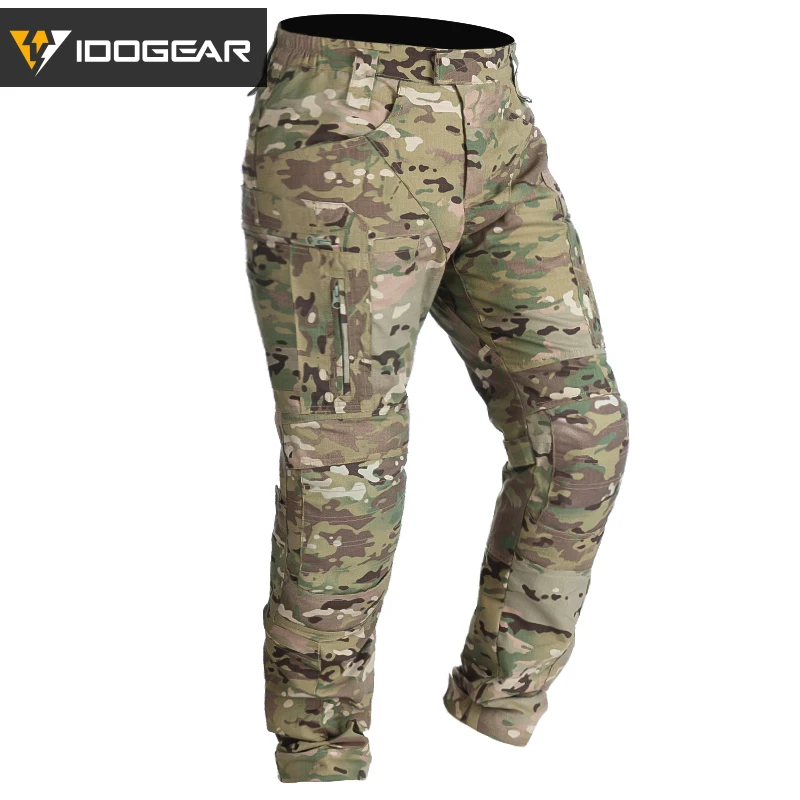 

IDOGEAR Combat UFS Pants Tactical Pants w/ Knee Pads Camo Trousers 3209