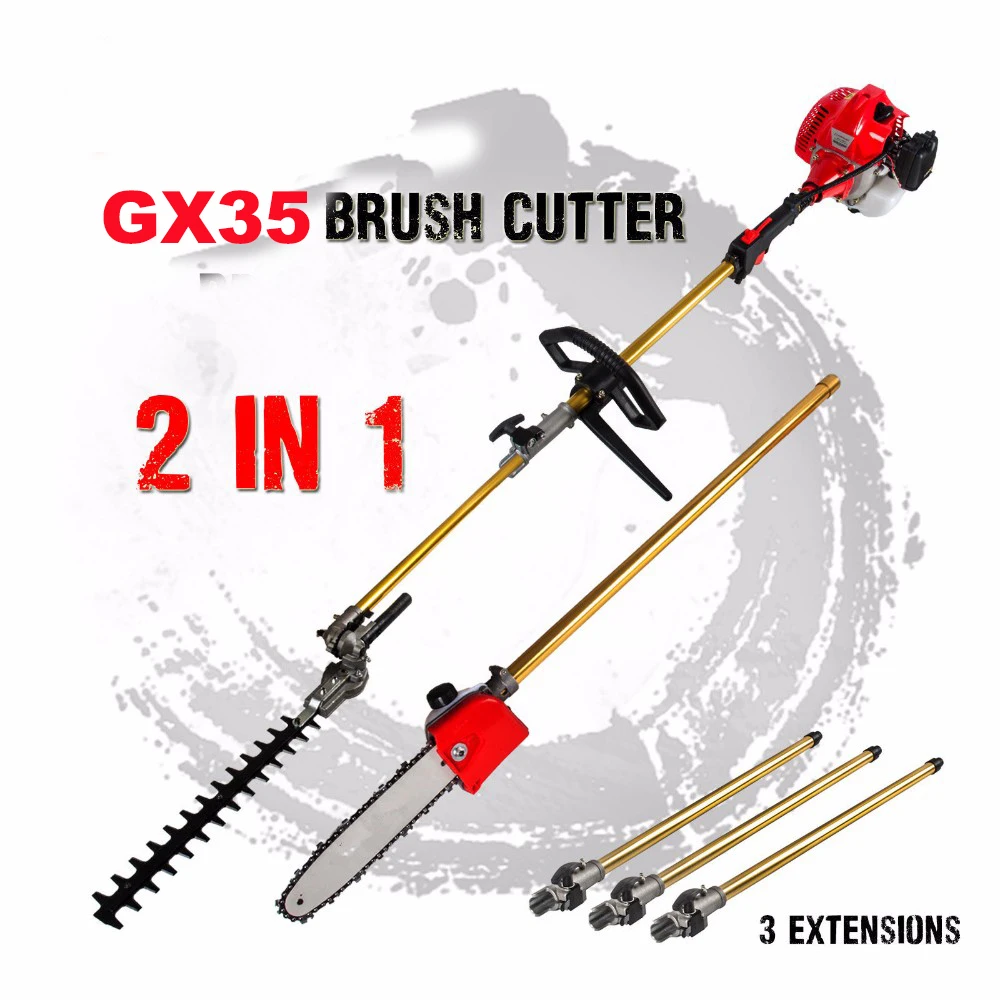 

GX35 длинная рукоятка, фотощеточка, резак, рыхлитель, секатор, линия деревьев с 3 удлинителями