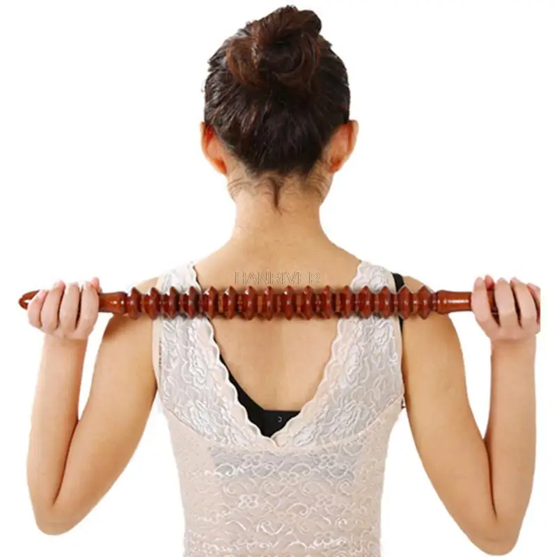 

Shoulder neck wooden roller massage stick TuiBei artifact calf meridian dredging multifunctional massage stick