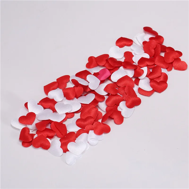 100/300Pcs 2cm Rose Red Sponge Heart Shaped Confetti Throwing Petals for Valentine's Day Wedding Party Marriage Home DIY Decor