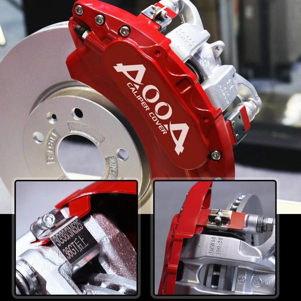 Brake Disc Aluminum Bremb 4 Pcs Car Caliper Cover 3D For Acura