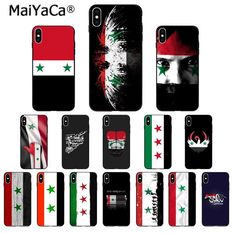 MaiYaCa Syria Flag Customer High Quality Phone Case for Apple iPhone 8 7 6 6S Plus X XS MAX 5 5S SE XR 11 11pro max Cover