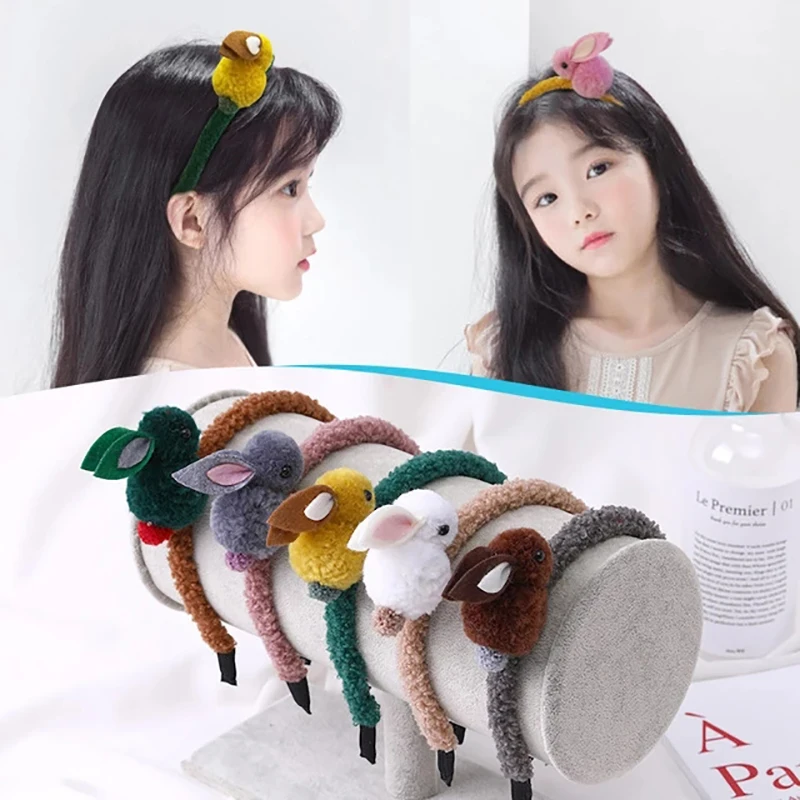 Cute Rabbit Set Girls Rubber band Hair Bands Hair Accessories Baby Headband Hairpins Headdress Kids Fashion Ornament Gift