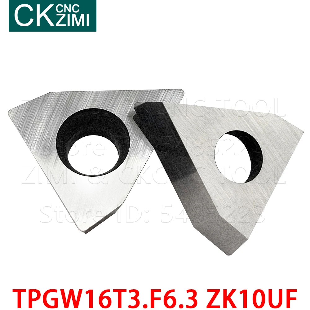 TPGW16T3.F6.3 ZK10UF Carbide Dạng Xay Miếng Dụng Cụ Cắt CNC Chamfering Dao Indexable Kim Loại Tiện Dụng Cụ Thép Không Gỉ