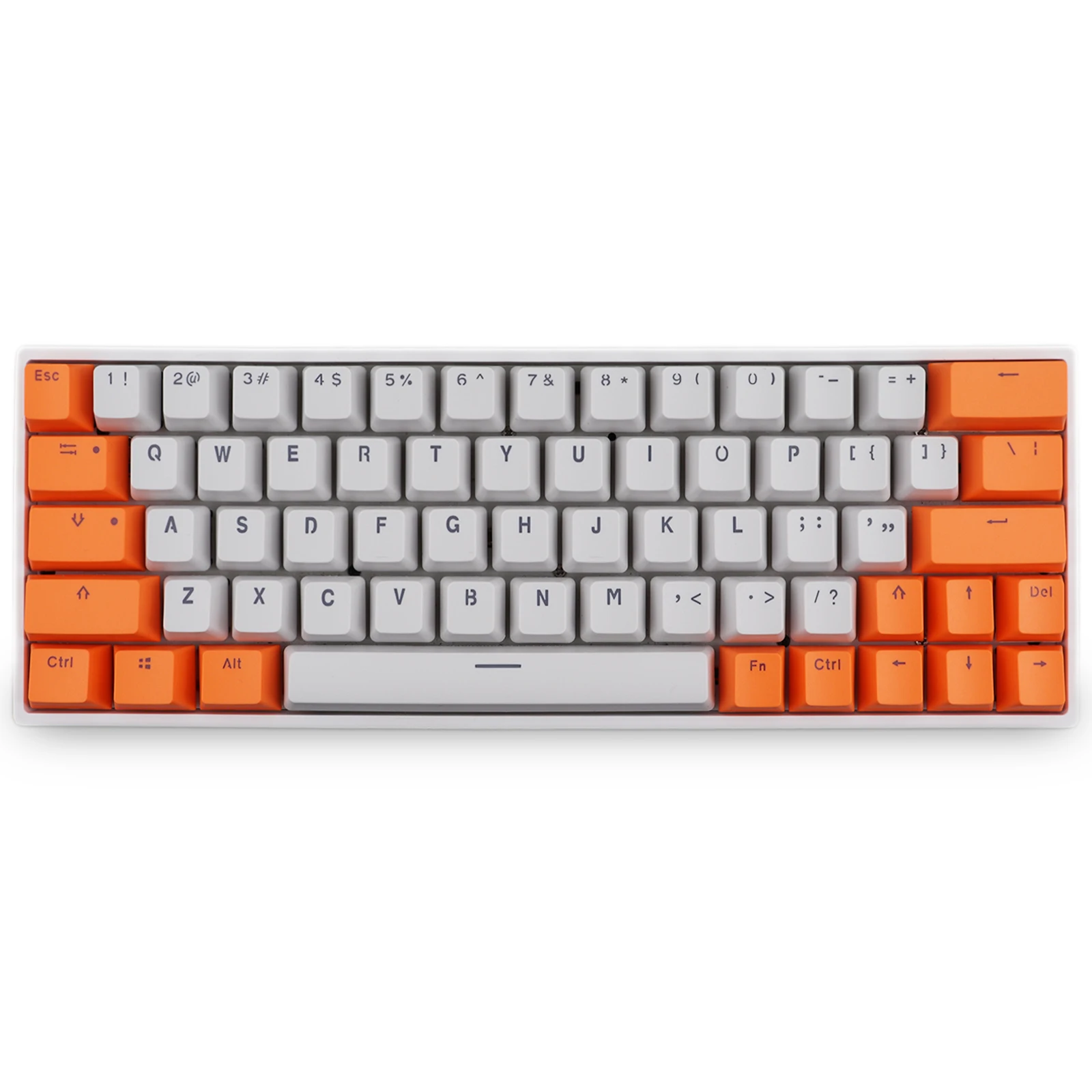 PBT Keycap 64 schlüssel Orange weiß Doppel Farbe Hintergrundbeleuchtung Tastenkappen Universal Spalte Für Ikbc Kirsche MX Annie Mechanische Tastatur