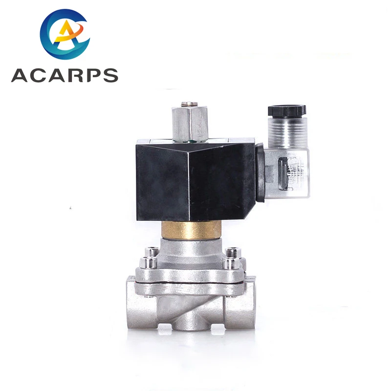 

3/8" Normally Open Stainless Steel Solenoid Valve 12V 24V 220V 24VDC Waterproof Solenoid Valve For Water Gas Oil