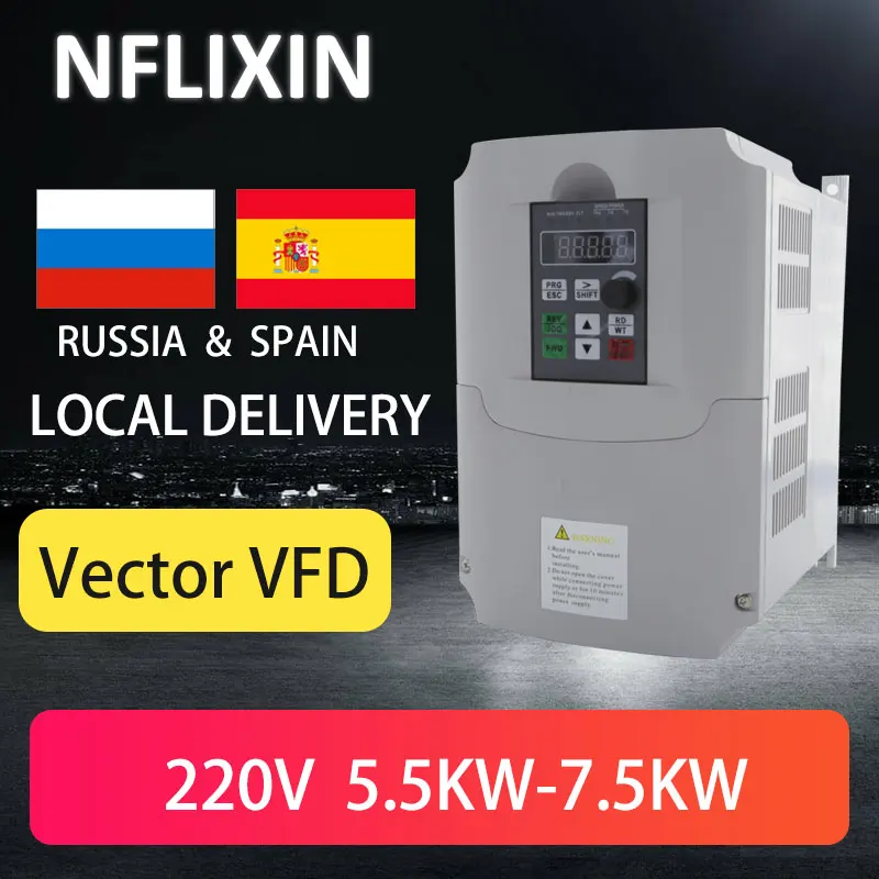 

For Russian CE 220v 5.5kw 7.5HP 1 phase input and 220v 3 phase output frequency converter/ac motor drive/VSD/VFD/50HZ inverters