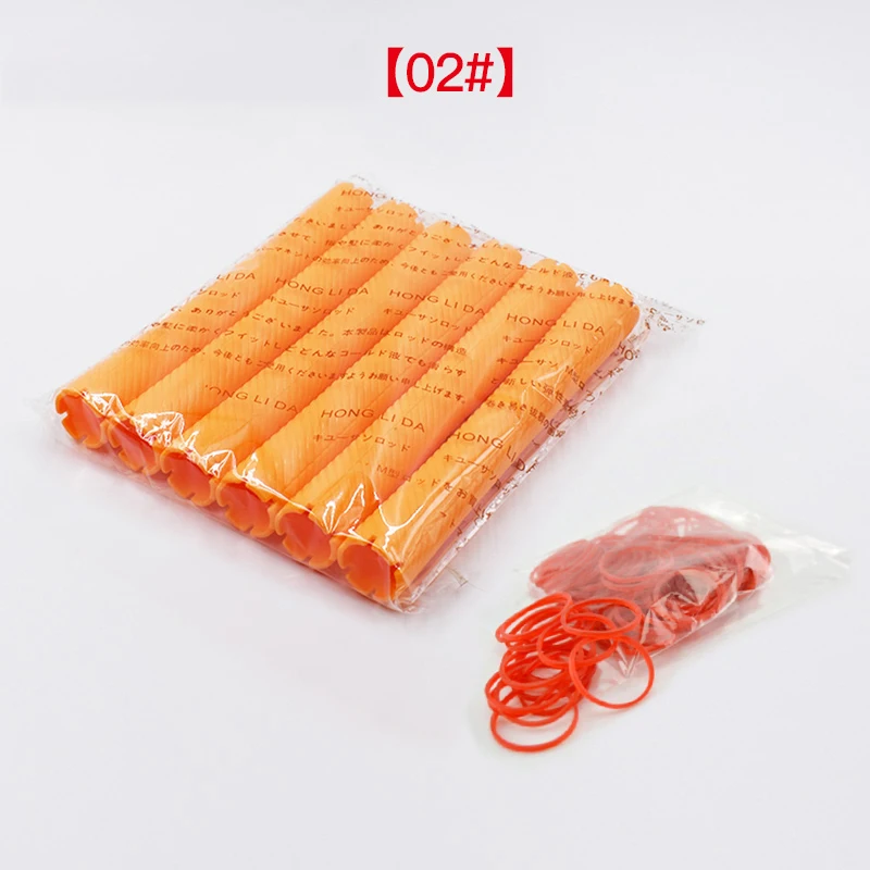 18pcs/set 23*160mm Extra Long Hair Rollers with Rubber Bands Cold Perm Rods Curler Bars Clip Curling Hairdressing Supplies 1548