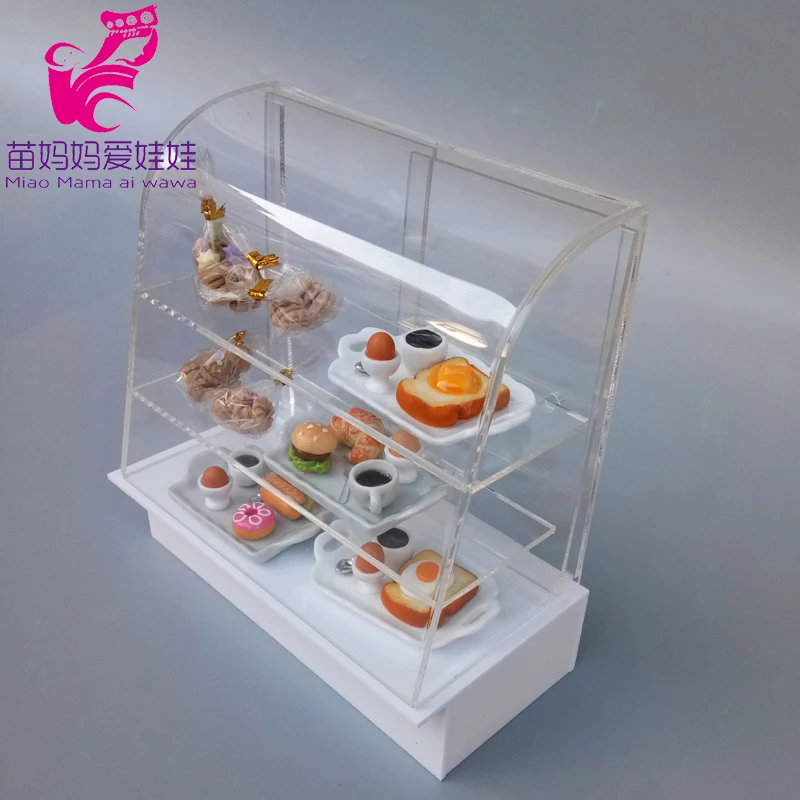 Casa de boneca donuts acessórios diy sobremesa vitrine 1/6 bjd ob11 blythe boneca foof modelo acessórios