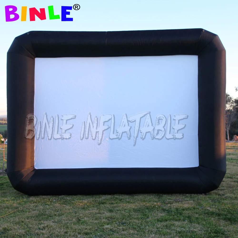 New family use mini 4x3m inflatable Movie Screen Giant Outdoor Projector Cinema Party Theatre for backyard