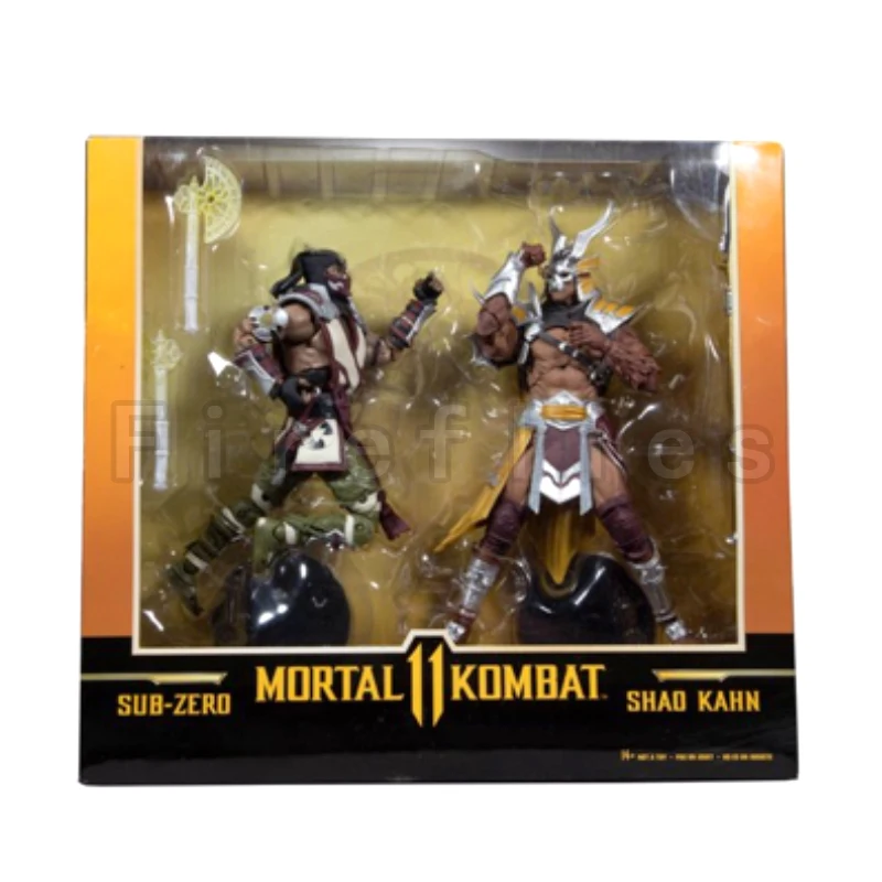 7inches McFARLANE Action Figure (2PCS/SET) Mortal Kombat XI Sub-Zero Vs Shao Kahn Anime Model For Gift Free Shipping