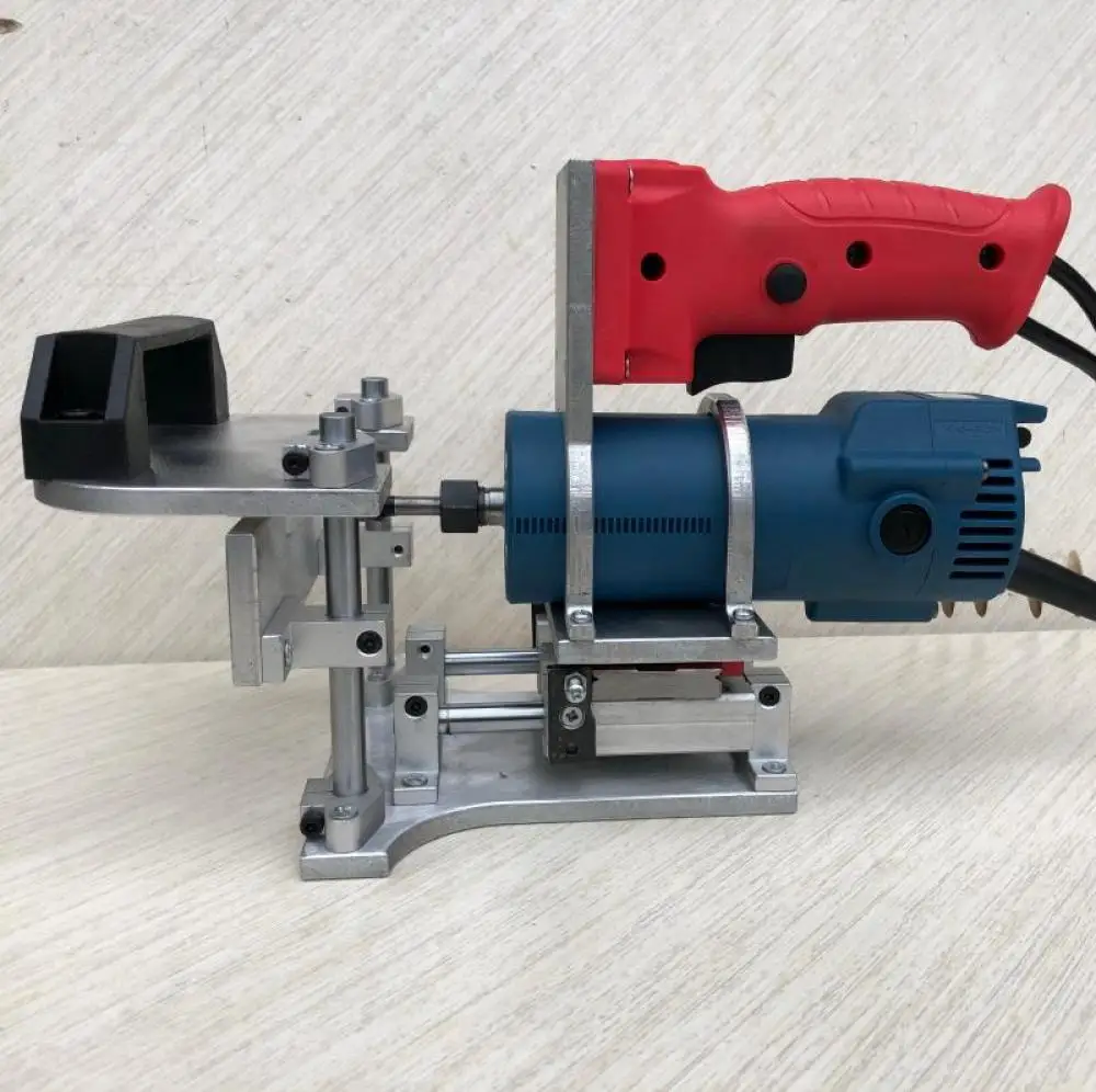 

220V Woodworking Trimming Machine Two-In-One Slotting Machine Fixture Hand-Held Plate Tenoning Side Hole