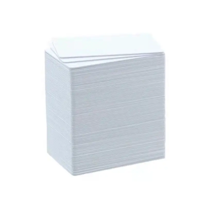 100 pcs/lot Pvc 0.76mm Thick White Blank Business Card Customized Printing Waterproof  handwriting Double sided Message postcard