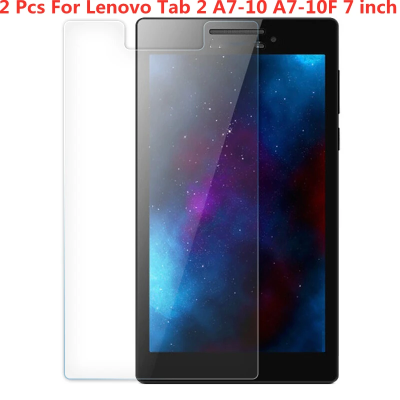 

2 Pcs For Lenovo Tab 2 A7-10 A7-10F Tab2 A7 7.0 inch Screen Protector Tablet Film Tempered Glass