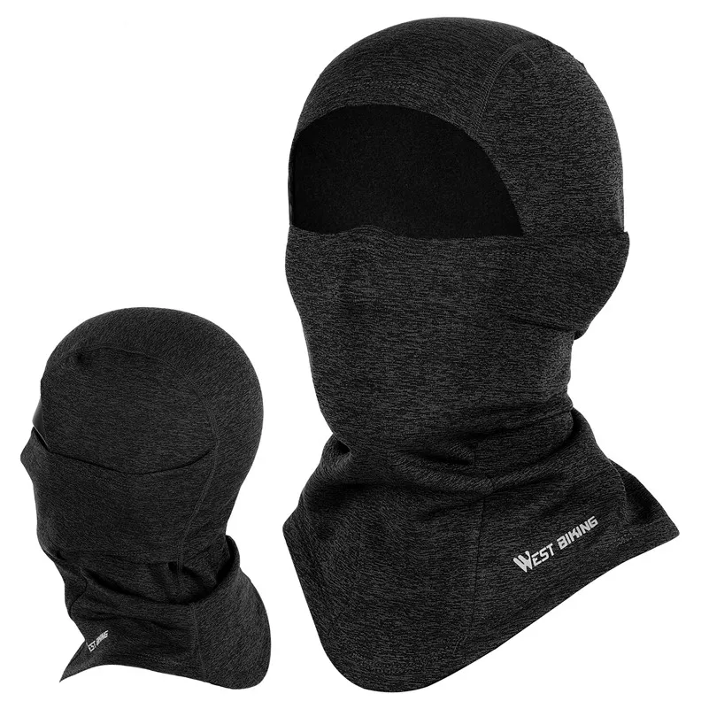 WEST BIKING Winter Sports Cap Cycling Balaclava Fleece Inner Bike Scarf Thermal Neck Warmer Skiing Motorcycle Bicycle Hat Men