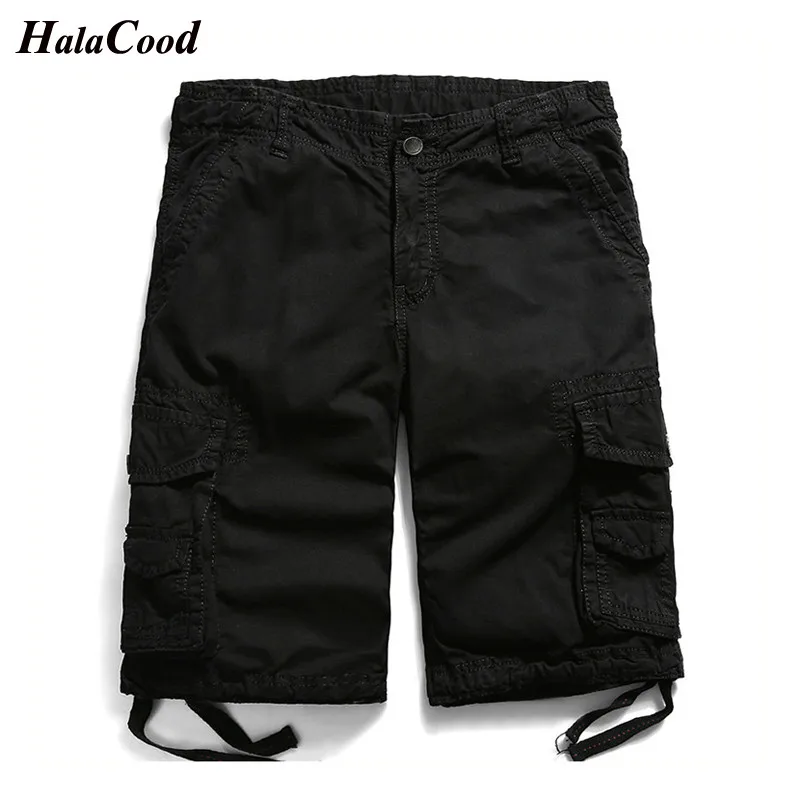 

HALACOOD Brand Summer Men's Baggy Multi Pocket Military Cargo Shorts Male Cotton Khaki Mens Tactical Shorts Short Pants 29-44